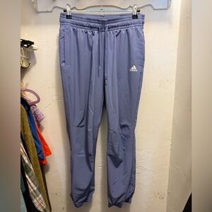 Adidas Blue and Purple Track Pants with Relaxed Fit